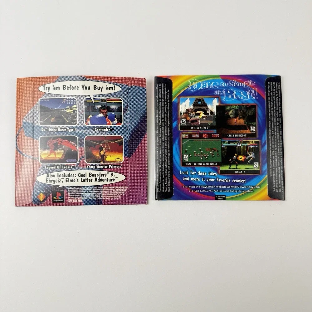 Toys R Us Playstation 1 PS1 Interactive CD Sampler Disc Three Attack Killer Lot